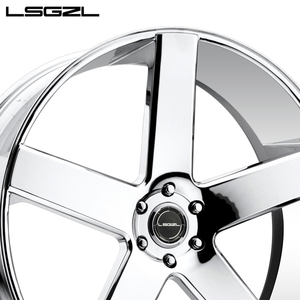 Изготовленные на заказ кованые 5 спиц из алюминиевого сплава полированные хромированные колеса обода серебро 5x114,3 5x120 5x130 18 19 20 21 22 23 24 26 дюймов - Product Image 2