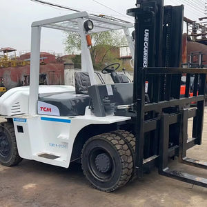 Chariot élévateur diesel d'occasion d'origine japonaise TCM 7 tonnes Clarke pour la manutention de matériaux en entrepôt avec mât à deux étages à vendre - Product Image 1