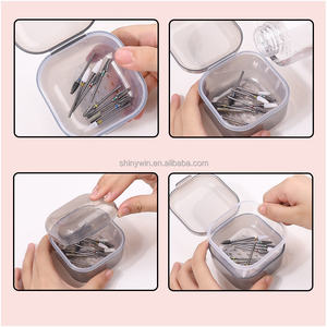 กล่องใส่เจลทำความสะอาดเล็บแบบมืออาชีพที่รองชามใส่แอลกอฮอล์ทรงเพชรกล่องเก็บของอื่นๆพกพาได้และทนทาน - Product Image 3