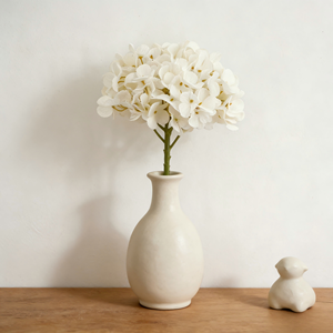Ortensie Bianche Artificiali con Steli, Fiori Finti con Steli per Bouquet Fai-da-Te e Decorazioni Matrimoniali - Product Image 1