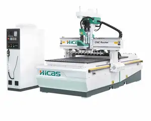 HICAS Cnc עץ נתב יצרן אוטומטי 1325 קינון Cnc נתב חיתוך חריטת מכונת Dsp מכונת מטבח Cnc מדרה 4 ציר