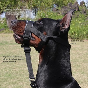 Accesorios para mascotas Doe, recién llegado, venta al por mayor, arnés ajustable para cabeza de perro, bozal de líder suave antitirón para entrenamiento y caminar - Product Image 2