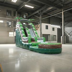 Tobogán Acuático Inflable Comercial, Tobogán Acuático Inflable <span class=keywords><strong>con</strong></span> Palmera Verde, Castillo Inflable <span class=keywords><strong>con</strong></span> Tobogán y <span class=keywords><strong>Piscina</strong></span> - Product Image 2