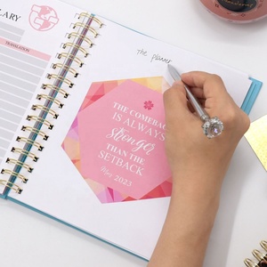 Oem tùy chỉnh giá rẻ số lượng lớn xoắn ốc ràng buộc dây-o in ấn cuốn sách hàng ngày hàng tuần kế hoạch Nhật Ký Tạp Chí máy tính xách tay - Product Image 2