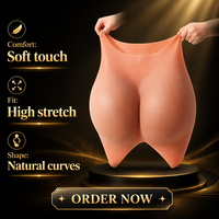 Culotte sculptante en silicone pour rehausser les hanches et les fesses, avec coussinets en silicone pour un volume accru