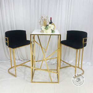 Chaise de comptoir en métal de luxe, <span class=keywords><strong>tabouret</strong></span> de <span class=keywords><strong>Bar</strong></span> au Design haut moderne, <span class=keywords><strong>tabouret</strong></span> de <span class=keywords><strong>Bar</strong></span> en acier inoxydable, chaise moderne - Product Image 4