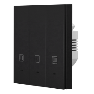 สวิตช์ม่านอัจฉริยะแบบสัมผัสสำหรับ WIFI UK/EU กระจก PC ม่านม้วน รีโมทควบคุมด้วยเสียง Alexa Google สวิตช์แบบกด - Product Image 3