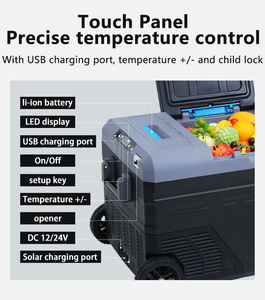 Réfrigérateur à compresseur de camping portable 80 litres avec affichage numérique, grande capacité avec double zone de refroidissement, NO.C053-080 d'article - Product Image 6