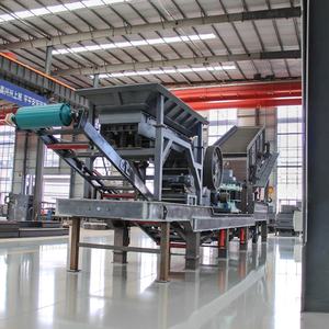 Estação Móvel de Britagem de Pedra com Quatro Unidades Combinadas, Equipamento Móvel sobre Rodas para Britagem de Rocha Dura, Britador Cônico Symons na Indonésia - Product Image 3