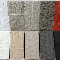 Panneau mural en pierre PU 3D léger pour extérieur, imitation roche décorative en polyuréthane