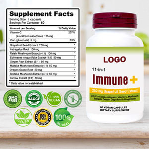 Suplemento de Apoyo Inmunológico 11 en 1, Vegano, con Extracto de Semilla de Pomelo, Equinácea y Goldenseal, Cápsulas de Suplemento Herbal para la Salud - Product Image 2