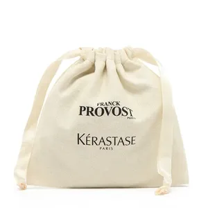 كيس رسم قطني مطبوع صديق للبيئة من الكتان مع شعار مخصص حقيبة برباط - Product Image 1