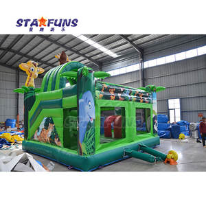 Château gonflable pour animaux de la jungle, toboggan gonflable, maison gonflable avec toboggan - Product Image 6