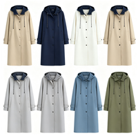 Manteau long décontracté double face pour femme, personnalisable, avec chapeau détachable, nouvelle collection automne