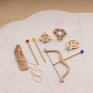 Jeu de sport de tir d'intérieur pour enfants en <span class=keywords><strong>bois</strong></span> Coordination œil-main ensemble d'<span class=keywords><strong>arc</strong></span> et de flèches jouets pour enfants - Product Image 4