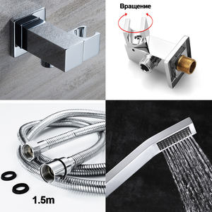 Innovativo <span class=keywords><strong>Set</strong></span> Doccia Integrato a Soffitto Nero 600x800mm con Soffione a Pioggia e Doccetta - Product Image 5