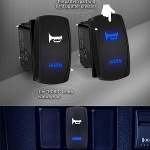 <span class=keywords><strong>Yacht</strong></span>-Schalter, Wasserdichter Auto-Umbau-Schalter 5-polig 2-Positionen Wippschalter Bootsförmig Rückstellbar/Selbsthaltend - Product Image 2