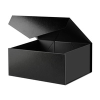 Caja de Regalo para Zapatos, Rígida, de Materiales Reciclados, con Logotipo Personalizado Impreso en Negro y Dorado, Venta al Por Mayor de Fábrica
