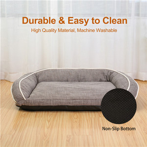 Umwelt freundliches Hundes ofa Haustier bett OEM Haustier betten Zubehör Kau sicher Extra große beruhigende braune Katze Hund Haustier Bett matte - Product Image 4