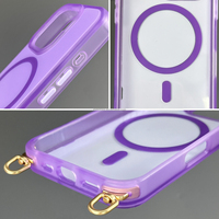 Coque de téléphone magnétique détachable 2-en-1 en stock, en PC miroir UV avec boucle de lanière pour iPhone 18 17 16 15 Pro Max