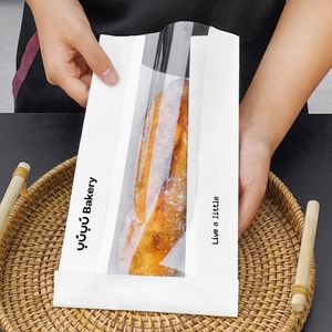 Bolsa de Papel para Pan Francés Clásico, Ecológica, Biodegradable, Resistente a la Grasa, con Ventana Laminada para Panadería - Product Image 4