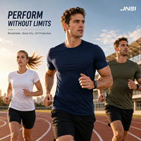 Camiseta JENI para Hombre, Protección Solar, para Viajes, 150gsm, Secado Rápido, Absorbe la Humedad, para Uso Diario al Aire Libre