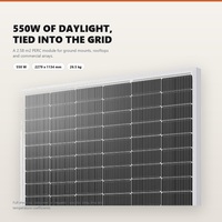 Panneau solaire monocristallin 550W 560W 144 cellules, module PV haute efficacité pour projets commerciaux