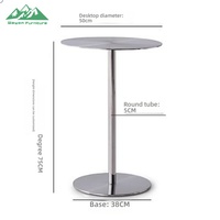 Table basse ronde de style industriel pour commande en gros, base en métal robuste à piétement unique pour restaurant et salon commercial