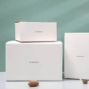 Emballage de produit personnalisé petite boîte de papier en carton blanc avec impression boîte d'expédition postale - Product Image 1