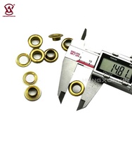 Œillet métallique en laiton et acier inoxydable 8*15mm, couleurs variées, prix de gros abordable