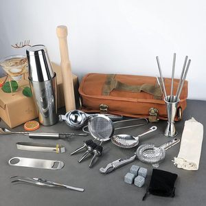 Sac de rangement pour outils de barman, portable, en toile, à bandoulière, pour barmans - Product Image 1