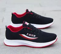 Chaussures décontractées confortables pour hommes, style nouveau, à lacets, respirantes, antidérapantes, en PU + caoutchouc, pour la marche en plein air, la course à pied, printemps, été, automne