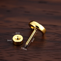 Boucles d'oreilles clous en acier inoxydable pour cartilage, zircon, piercing hélix, mini nœud, étoile, cœur, tragus, bijoux de mode pour femmes