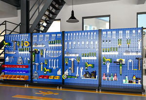 Aanpasbare stalen gereedschapswagen, wandmontage gereedschapskist, hangende bord, pegboard opbergrek, werkplaatsgebruik, <span class=keywords><strong>OEM</strong></span> ondersteund, merk JINXI - Product Image 6