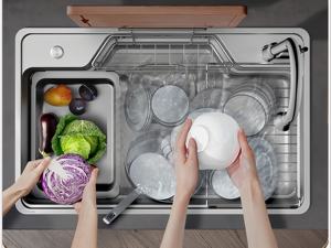 Fregadero de Cocina Japonés de Gran Tamaño con un Solo Tazón, Fregadero para Lavar Verduras, Fregadero Nano de Acero Inoxidable 304, Color Plata Japonés - Product Image 2