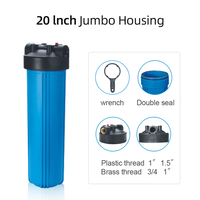 Boîtier de cartouche filtrante pour système d'osmose inverse, 20 pouces, Big Blue Jumbo, bouteille de filtre à eau