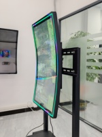 Pilihan Sistem Operasi Android Windows OS 32 43 49 55 Inci Layar 2K/4K Monitor Layar Sentuh Kapasitif C Melengkung untuk Mesin Permainan Keterampilan