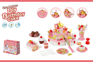 Nuevo Juguete de Cocina de Simulación <span class=keywords><strong>con</strong></span> Pastel de Cumpleaños de Tres Pisos de Fresas DIY, Música y Luz, Ideal como Regalo de Cumpleaños para Niños - Product Image 6