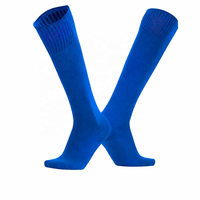 Chaussettes de sport de haute qualité pour garçons et filles, chaussettes de football longues, unies, au-dessus du genou, en coton/polyester, antidérapantes.