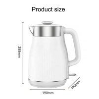 Bouilloire électrique en acier inoxydable à double paroi de 1,8 L, vente en gros, pour la maison, avec contrôle de la température, thermos