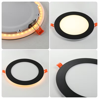 Promotion : Plafonnier encastré rond ultra-plat 4/6 pouces ETL 5CCT dimmable 9W+3W 12W+3W pour éclairage domestique