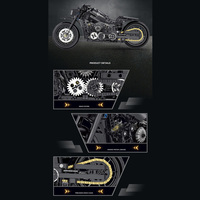 579 + pièces 1:8 modèle construction jouet briques MOC jouets cadeau pour enfants adulte Construction vélo véhicule tige moto construire blocs ensemble