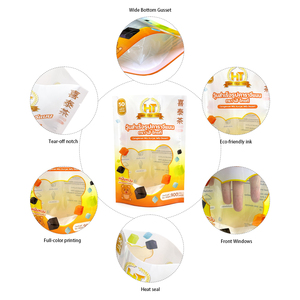 Bolsa de Plástico con Cierre Hermético Personalizada con Impresión, Bajo Pedido Mínimo, con Ventana para Dulces, Productos Horneados, Té en Polvo y Bebidas - Product Image 3