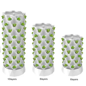 Smart big 48 Planting Sites Vertical Hydroponic Farming grow System Kits Pineapple Aeroponic Tower