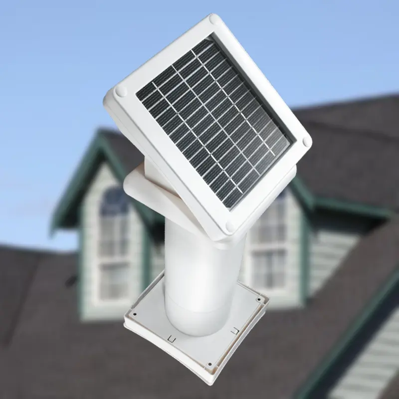Eco พัดลมพลังงานแสงอาทิตย์12นิ้วอุปกรณ์ระบายความร้อน, พัดลมระบายความร้อนบนหลังคา