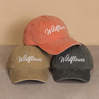 Gorras de Béisbol Personalizadas de 6 Paneles con Logotipo Bordado, Gorras de Algodón Lavado sin Estructura, Gorras de Papá