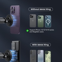 Support de téléphone de voiture magnétique flexible réglable à 360 degrés, étanche, en ABS, pour grille d'aération, avec absorption des chocs, GPS