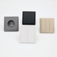 Prises murales modulaires BENDI C5 Gold PC Panel, norme européenne, interrupteurs Schuko allemands, 1/2/3 gangs, 16A 250V, IP20, certifiées CE