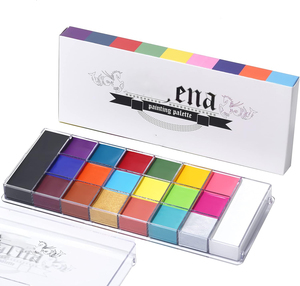 Palette de <span class=keywords><strong>peinture</strong></span> à l'huile pour le <span class=keywords><strong>visage</strong></span> et le corps, 20 couleurs, grande palette noire et blanche, tatouage, Halloween, SFX, fête, artiste, scène, <span class=keywords><strong>maquillage</strong></span>, kit de <span class=keywords><strong>peinture</strong></span>, 168g - Product Image 1