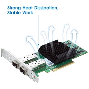 การ์ดเชื่อมต่อเครือข่าย 25GbE NIC พร้อมชิปเซ็ต Mellanox ConnectX-4, พอร์ต Dual-SFP28, อะแดปเตอร์อีเธอร์เน็ต PCI 3.0 X8 25GbE NIC - Product Image 5